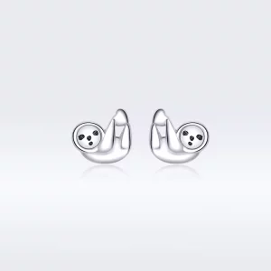 Aretes estilo Pandora con pequeño perezoso - BSE303 (imagen para) Aretes estilo Pandora con pequeño perezoso - BSE303
