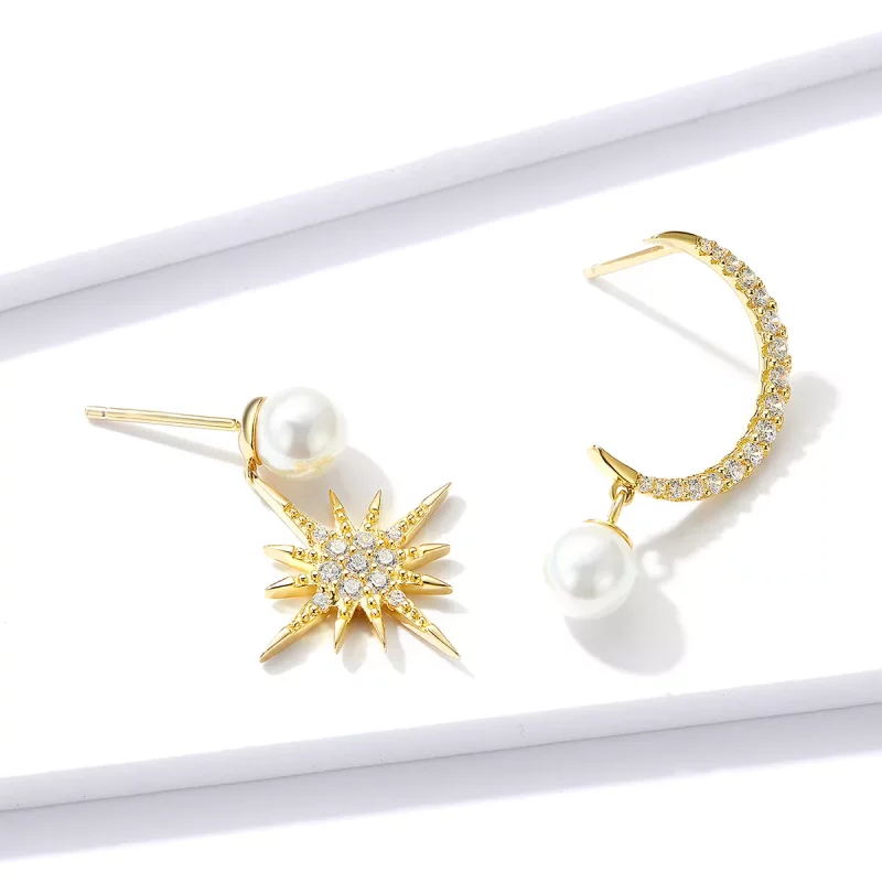 (imagen para) Aretes estilo Pandora Love Nocturne - BSE308 - Ver 2