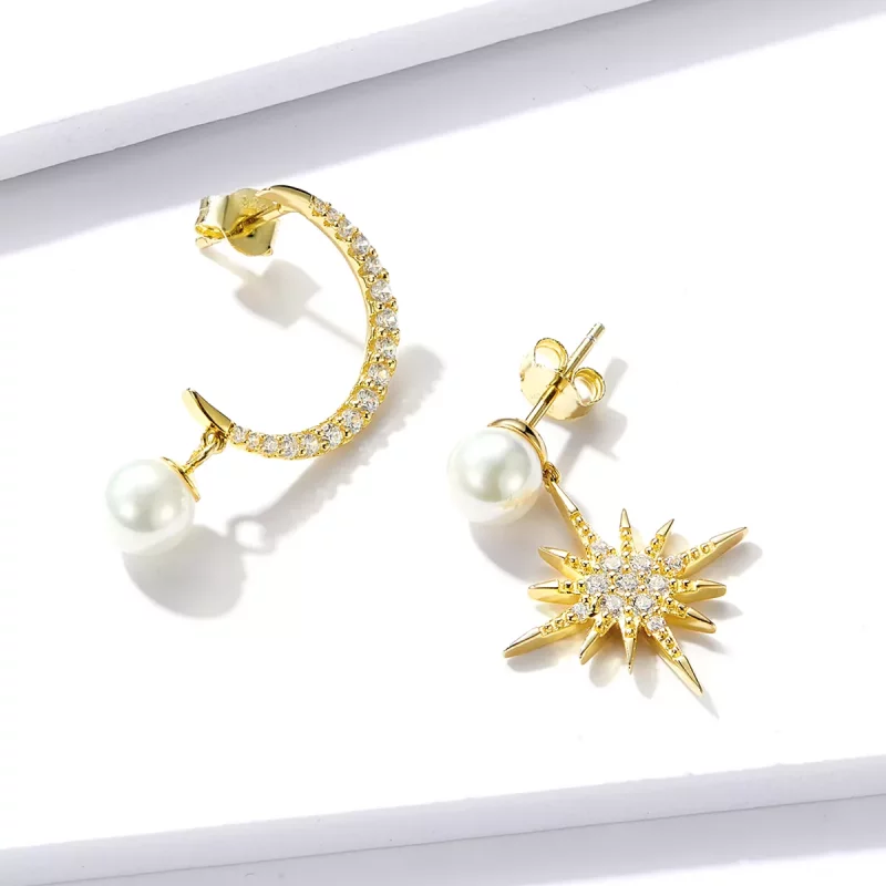 (imagen para) Aretes estilo Pandora Love Nocturne - BSE308 - Ver 3