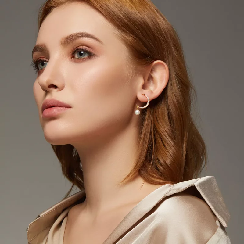 (imagen para) Aretes estilo Pandora Love Nocturne - BSE308 - Ver 8