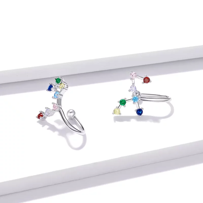 (imagen para) Aretes estilo Pandora Star Track - BSE457 - Ver 4
