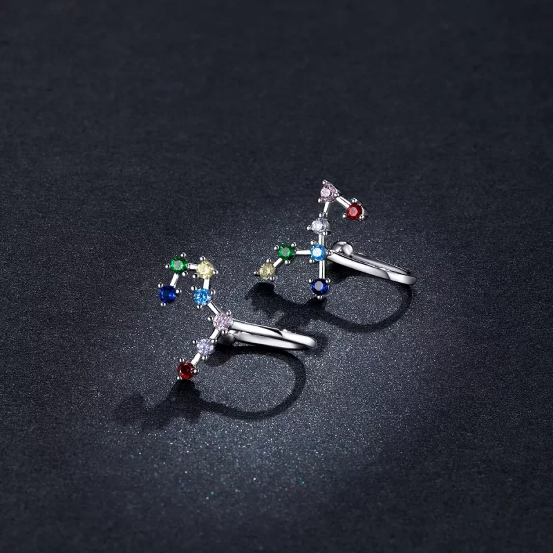 (imagen para) Aretes estilo Pandora Star Track - BSE457 - Ver 5