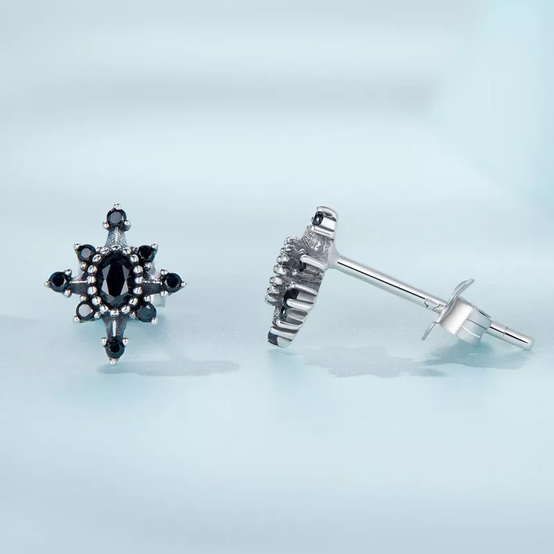 (imagen para) Estilo Pandora Aretes de Estrella para Hombre - SCE1521 - Ver 3