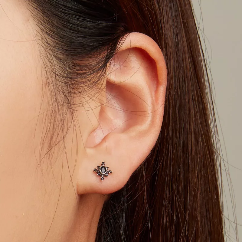 (imagen para) Estilo Pandora Aretes de Estrella para Hombre - SCE1521 - Ver 5