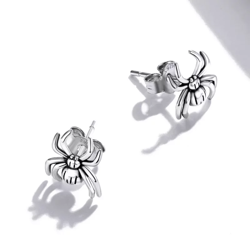 (imagen para) Estilo Pandora Aretes de Tachuela Araña de Ocho Patas - SCE1290 - Ver 4