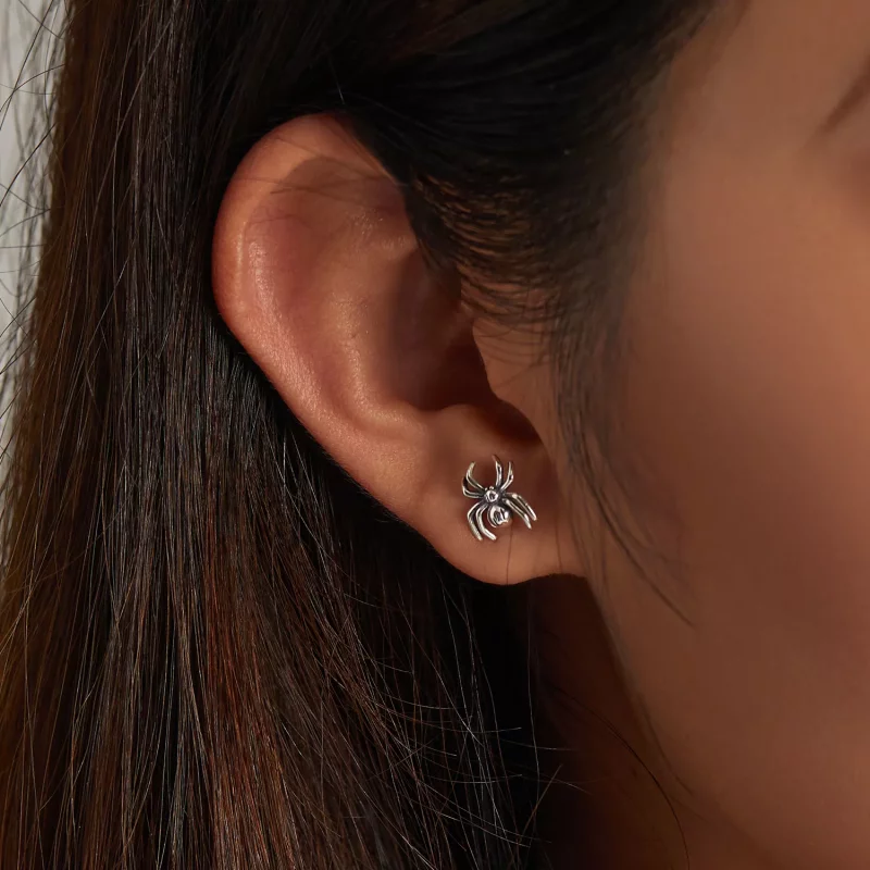 (imagen para) Estilo Pandora Aretes de Tachuela Araña de Ocho Patas - SCE1290 - Ver 7