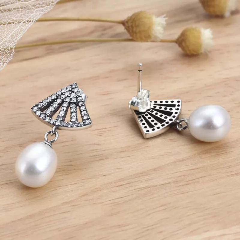 (imagen para) Estilo Pandora Clásico Pendientes de Estudio de Luz - VSE102 - Ver 5