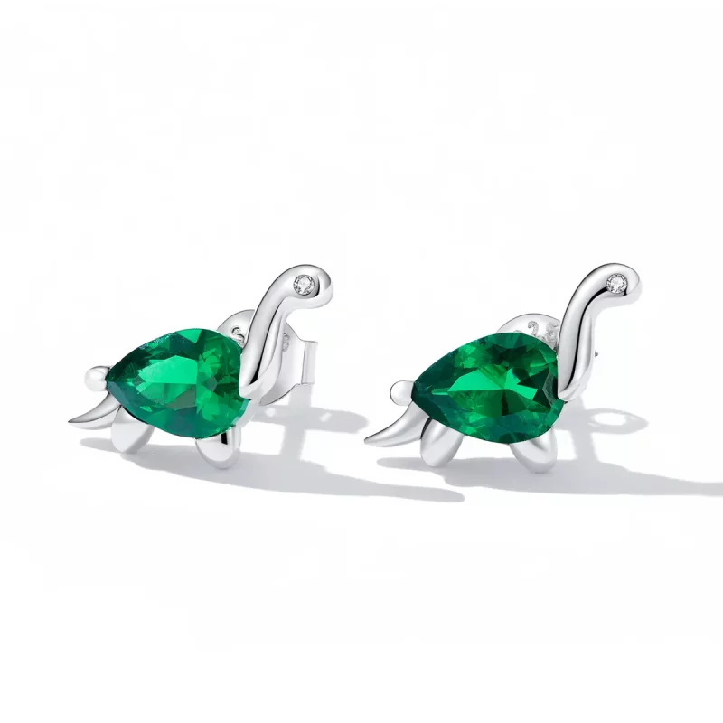 (imagen para) Estilo Pandora Divertidos Pendientes de T-Rex - SCE1379 - Ver 2