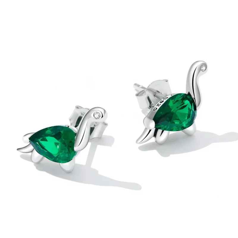 (imagen para) Estilo Pandora Divertidos Pendientes de T-Rex - SCE1379 - Ver 3