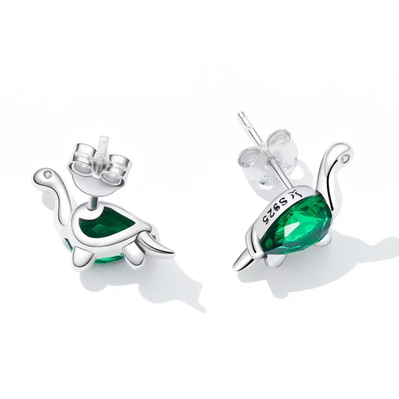 (imagen para) Estilo Pandora Divertidos Pendientes de T-Rex - SCE1379 - Ver 4