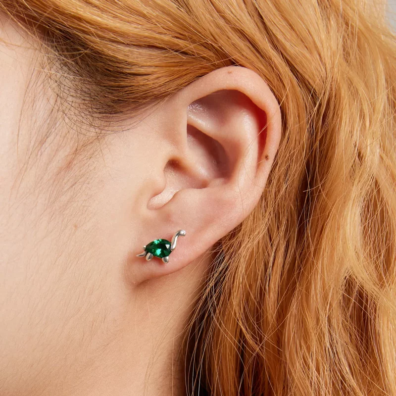 (imagen para) Estilo Pandora Divertidos Pendientes de T-Rex - SCE1379 - Ver 5