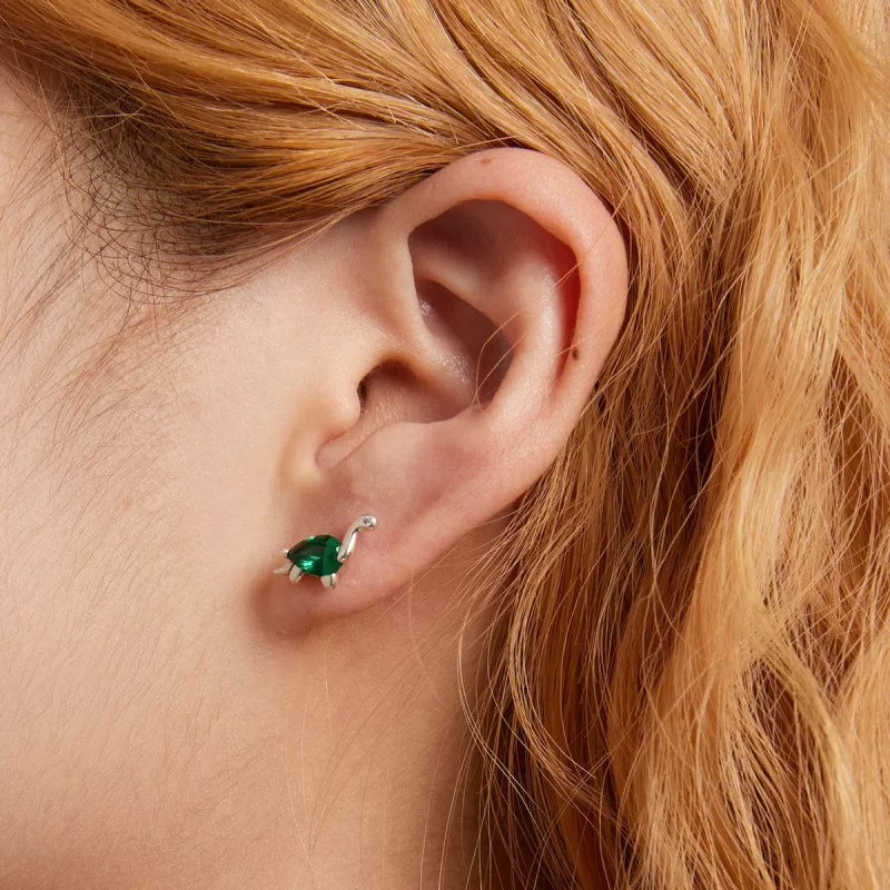(imagen para) Estilo Pandora Divertidos Pendientes de T-Rex - SCE1379 - Ver 6
