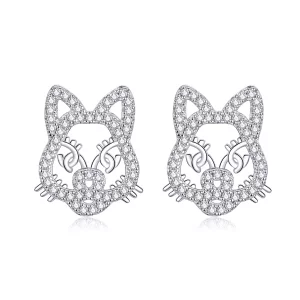 Estilo Pandora Lindos y Adorables Pendientes de Tachuela de Tigre - SCE763 (imagen para) Estilo Pandora Lindos y Adorables Pendientes de Tachuela de Tigre - SCE763