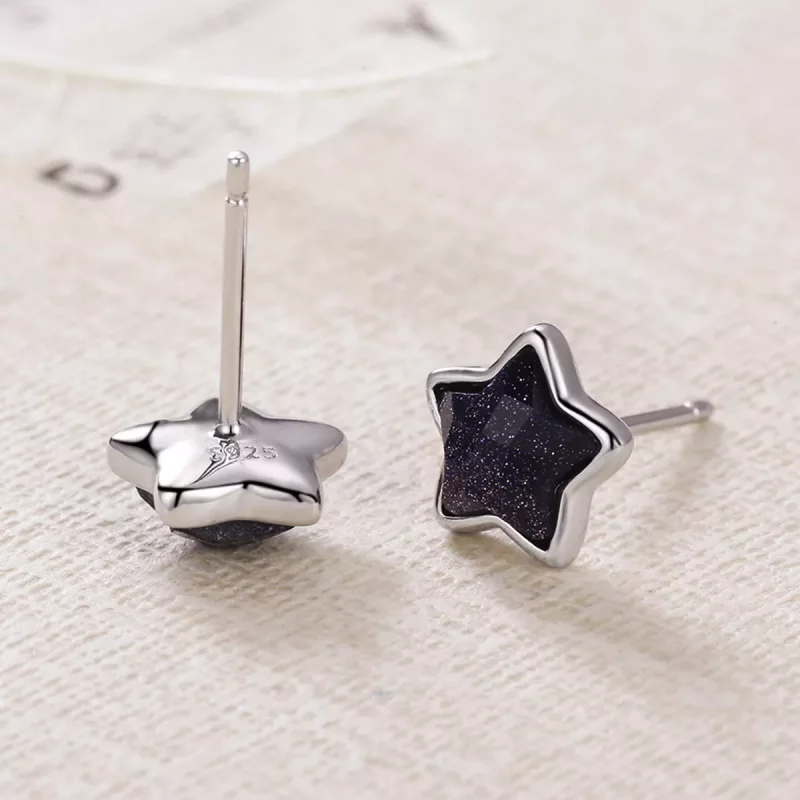 (imagen para) Estilo Pandora Llamada de las Estrellas Pendientes de Botón - VSE057 - Ver 4