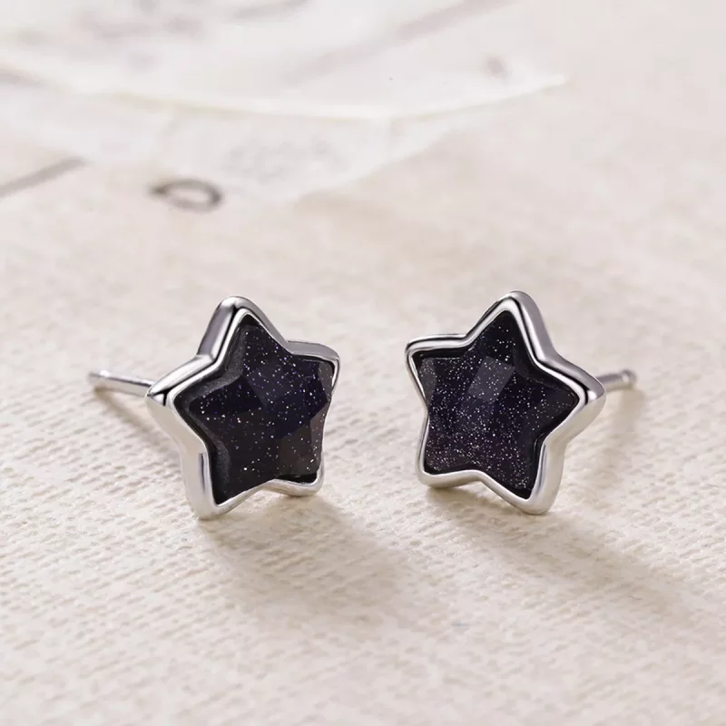 (imagen para) Estilo Pandora Llamada de las Estrellas Pendientes de Botón - VSE057 - Ver 5
