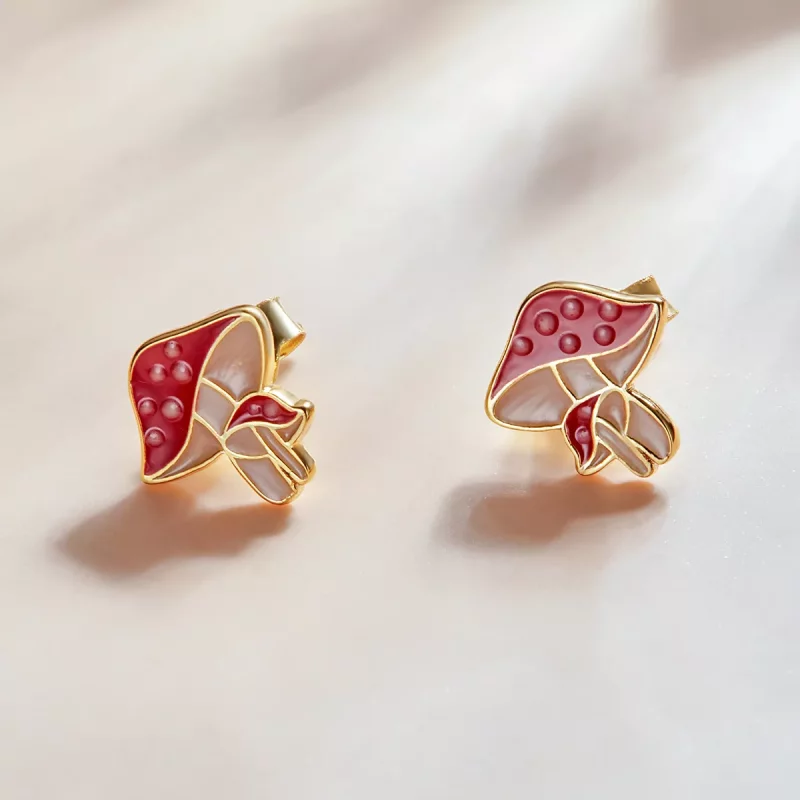 (imagen para) Estilo Pandora Otoño - Pendientes de Setas - SCE1245 - Ver 2
