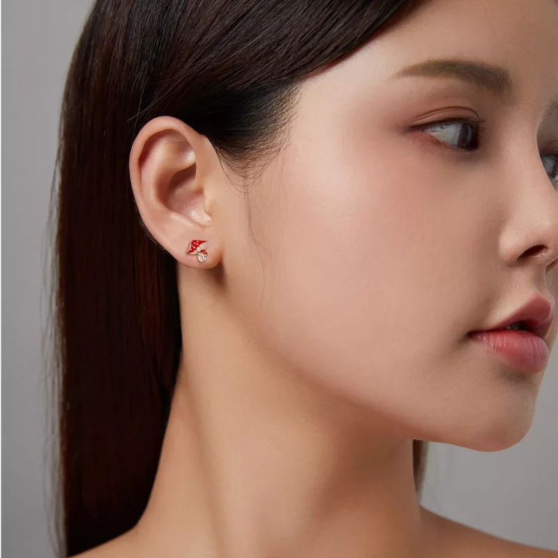 (imagen para) Estilo Pandora Otoño - Pendientes de Setas - SCE1245 - Ver 5