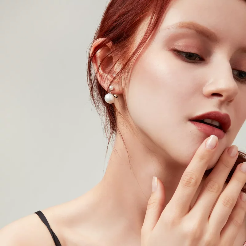 (imagen para) Estilo Pandora Pendientes de Abeja y Perla para Mujer - SCE232 - Ver 10