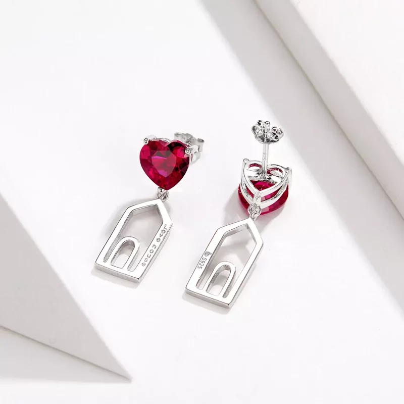 (imagen para) Estilo Pandora Pendientes de Botón Casa Completa - BSE133 - Ver 2