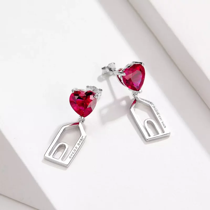 (imagen para) Estilo Pandora Pendientes de Botón Casa Completa - BSE133 - Ver 4