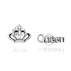 (imagen para) Estilo Pandora Pendientes de Botón de Corona Simple - SCE934