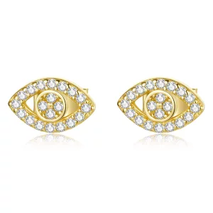 Estilo Pandora Pendientes de Botón Ojo del Diablo - BSE518 (imagen para) Estilo Pandora Pendientes de Botón Ojo del Diablo - BSE518