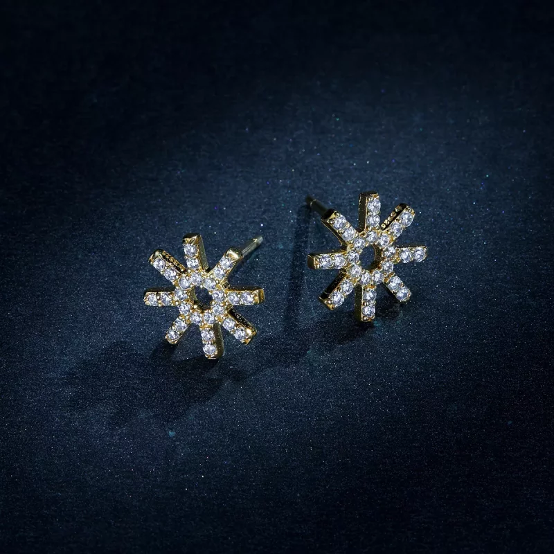 (imagen para) Estilo Pandora Pendientes de Estrella - BSE257 - Ver 8
