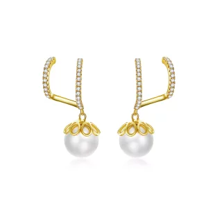 Estilo Pandora Pendientes de Perlas Suaves - BSE151 (imagen para) Estilo Pandora Pendientes de Perlas Suaves - BSE151