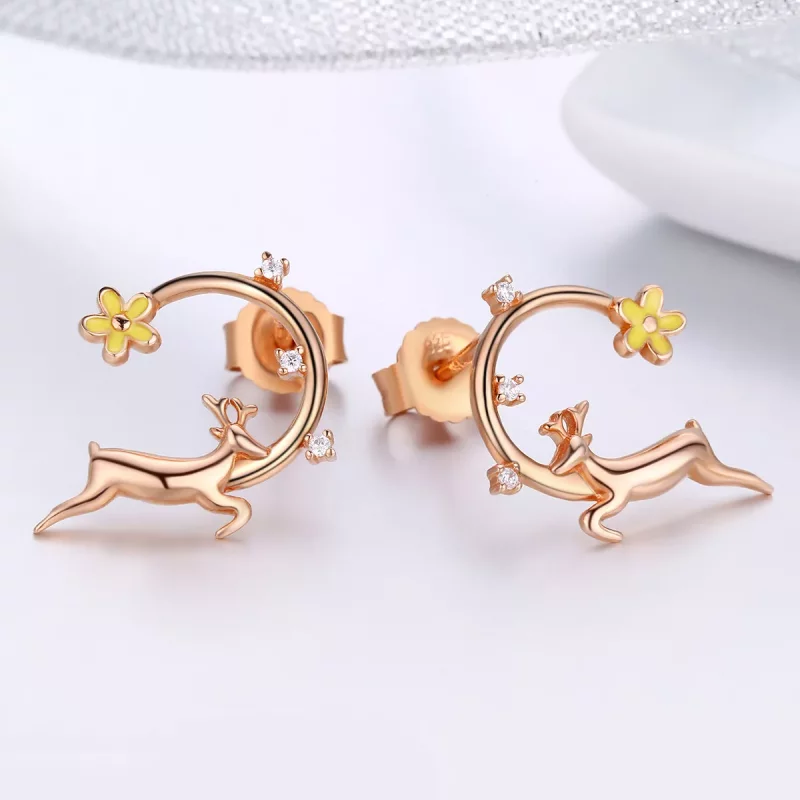 (imagen para) Estilo Pandora Pendientes de Tachuela Completos - BSE014 - Ver 3