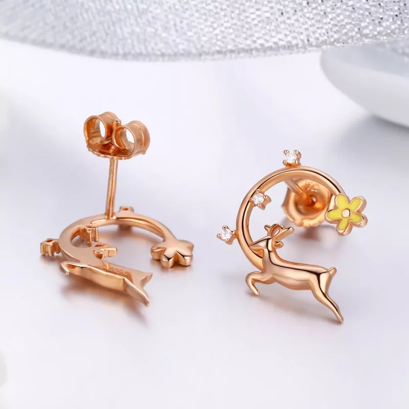 (imagen para) Estilo Pandora Pendientes de Tachuela Completos - BSE014 - Ver 4