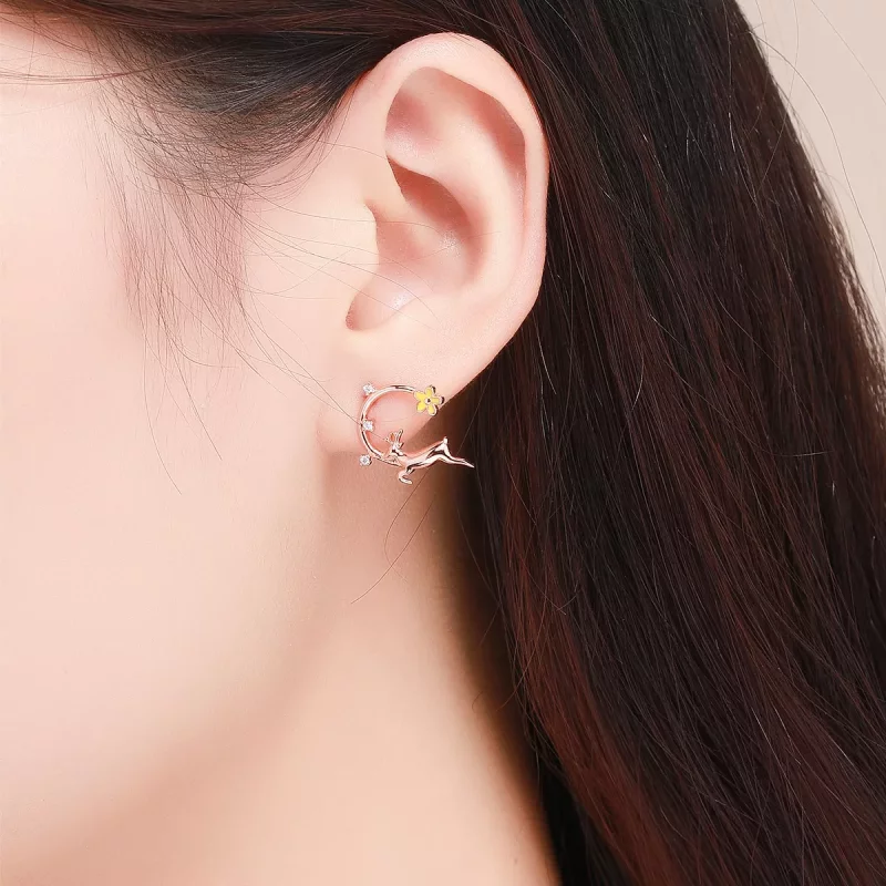 (imagen para) Estilo Pandora Pendientes de Tachuela Completos - BSE014 - Ver 5