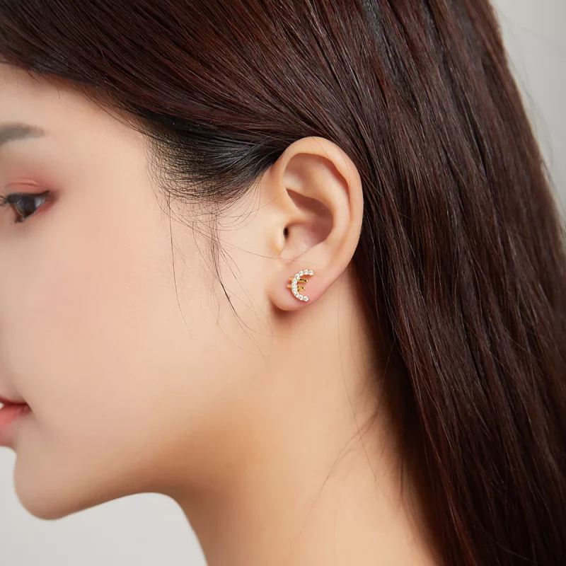 (imagen para) Estilo Pandora Símbolo Secreto - Pendientes de Tachuela - SCE1074 - Ver 5