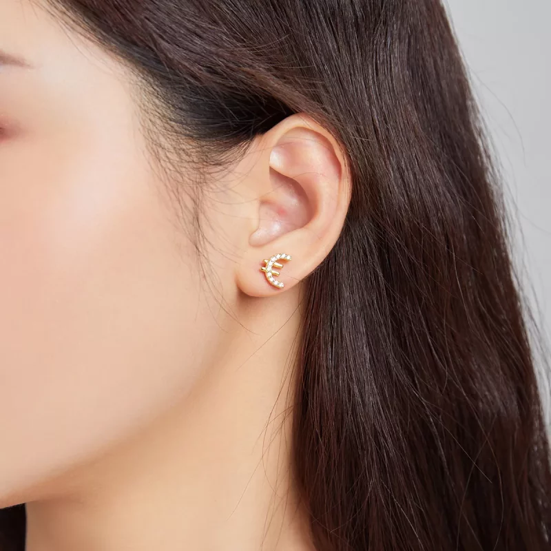 (imagen para) Estilo Pandora Símbolo Secreto - Pendientes de Tachuela - SCE1074 - Ver 6