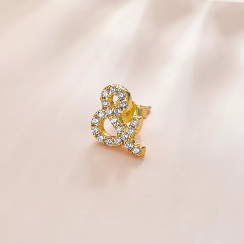 (imagen para) Estilo Pandora Símbolo Secreto - Pendientes de tuerca - SCE1072 - Ver 2