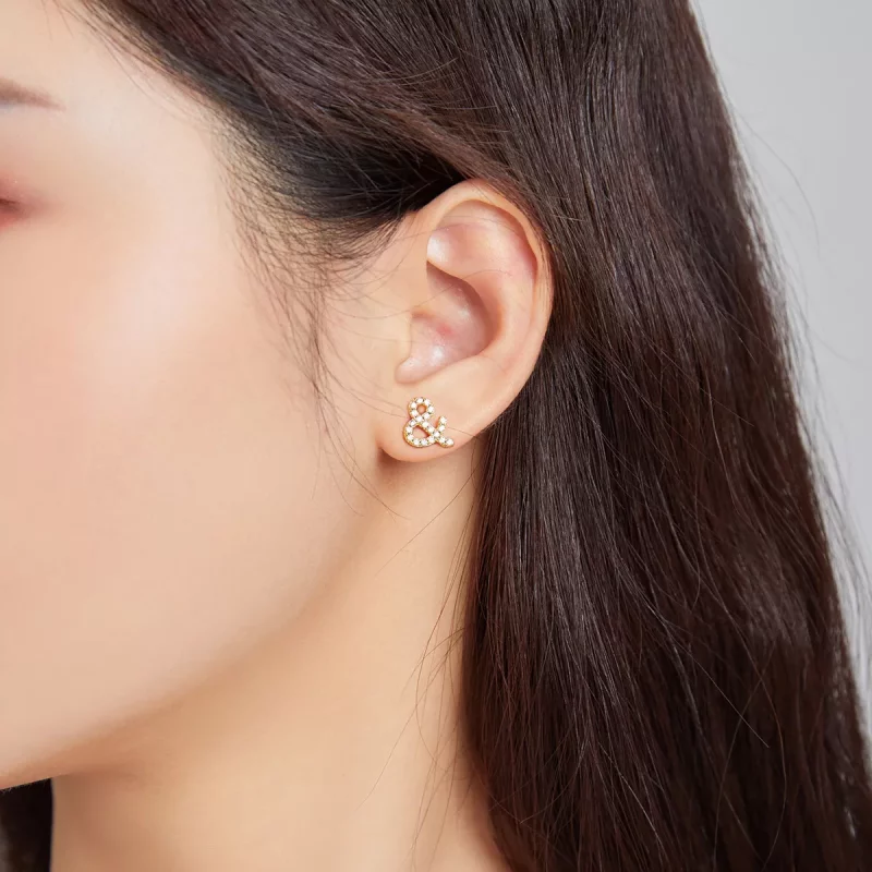 (imagen para) Estilo Pandora Símbolo Secreto - Pendientes de tuerca - SCE1072 - Ver 5