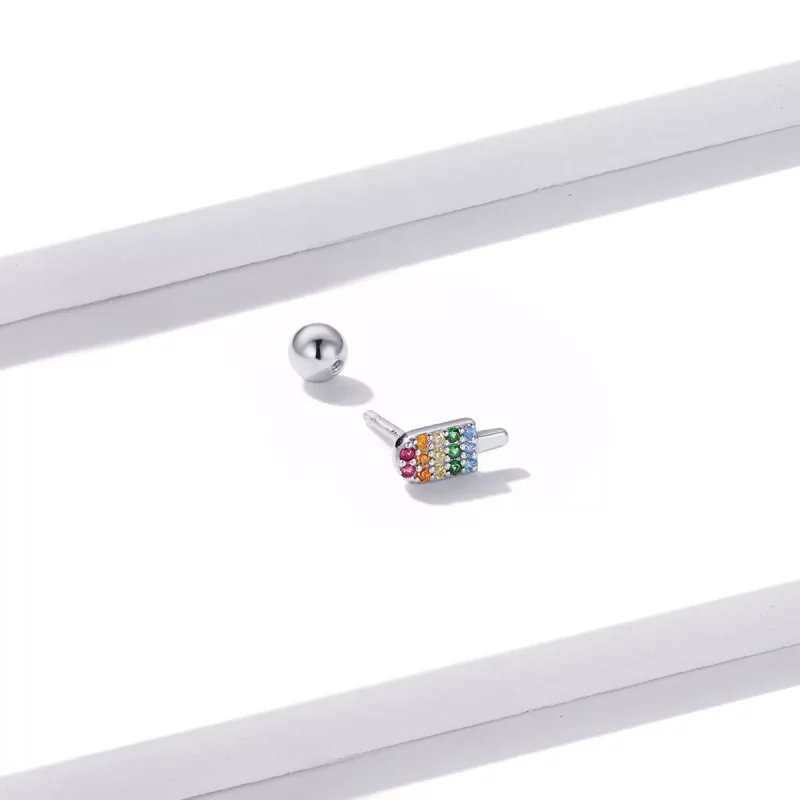 (imagen para) Estilo Pandora Verano Dulce - Pendientes de Helado - BSE491-A - Ver 2