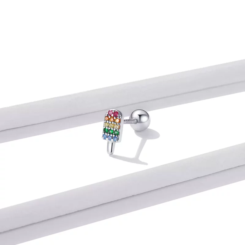 (imagen para) Estilo Pandora Verano Dulce - Pendientes de Helado - BSE491-A - Ver 3