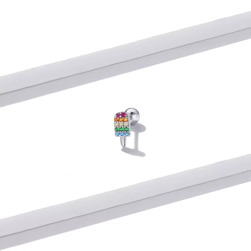 (imagen para) Estilo Pandora Verano Dulce - Pendientes de Helado - BSE491-A - Ver 4
