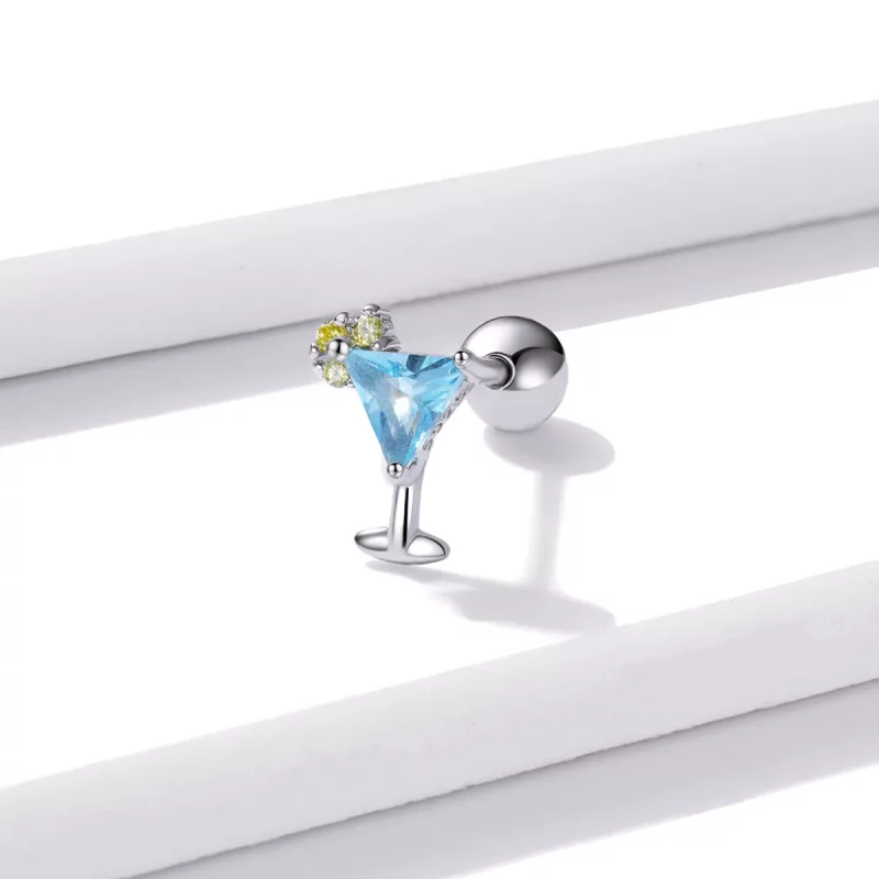 (imagen para) Estilo Pandora Verano Dulce - Pendientes de Tachuela Bebida de Hielo - BSE489 - Ver 2