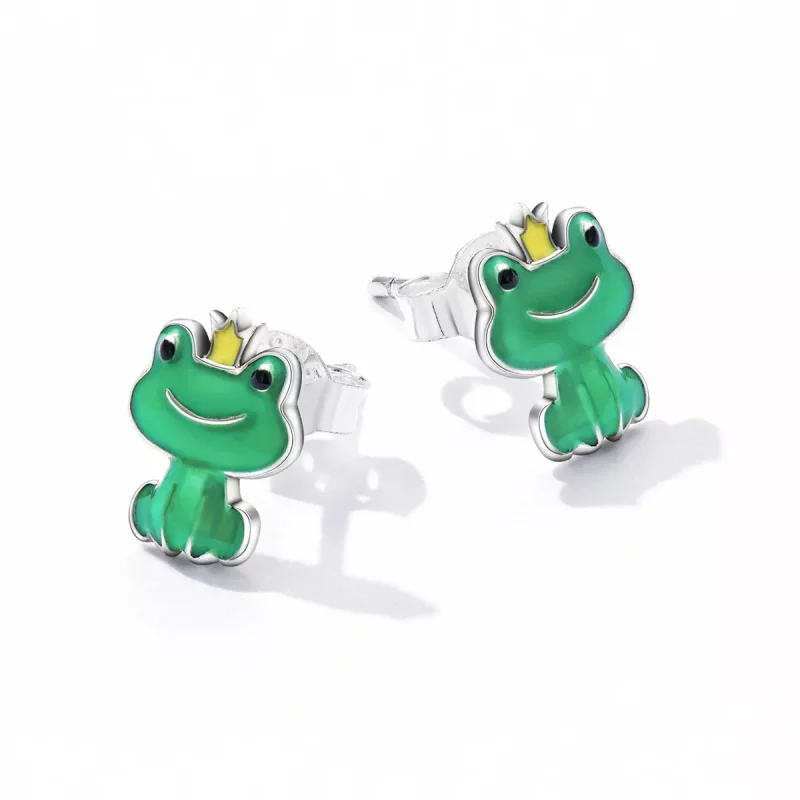 (imagen para) Estos aretes de botón con estilo Pandora presentan unos divertidos y pequeños sa - Ver 3