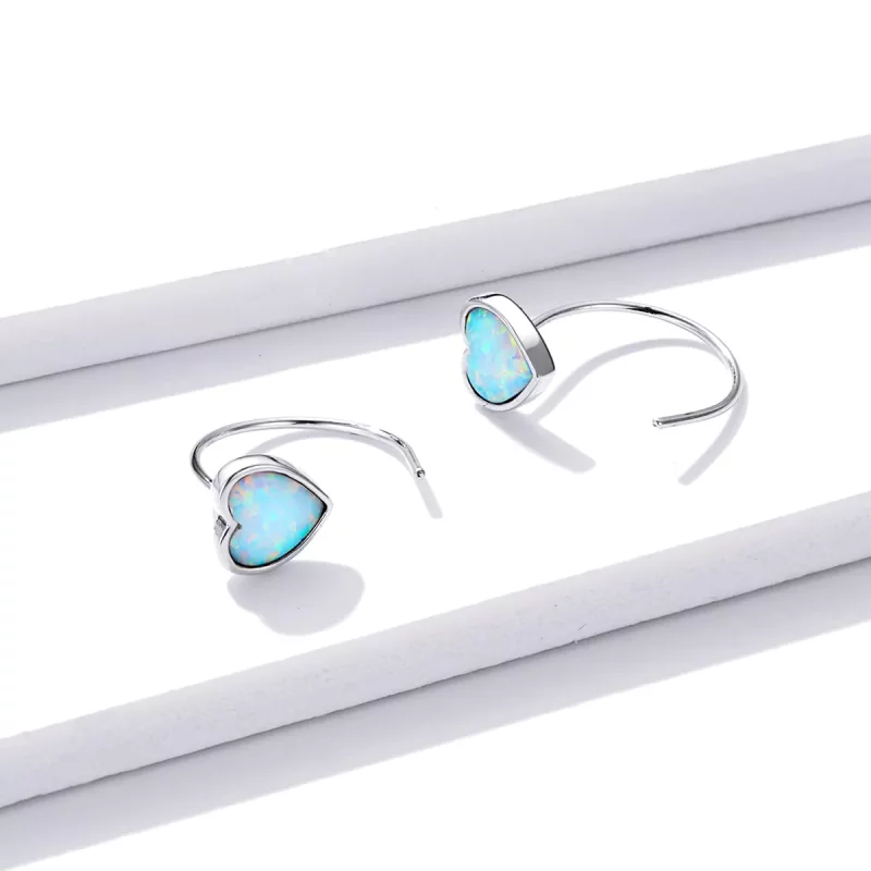 (imagen para) Estos aretes de botón estilo Pandora Aurora Romance - BSE499 - Ver 3