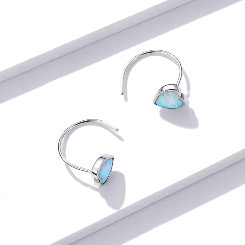 (imagen para) Estos aretes de botón estilo Pandora Aurora Romance - BSE499 - Ver 4