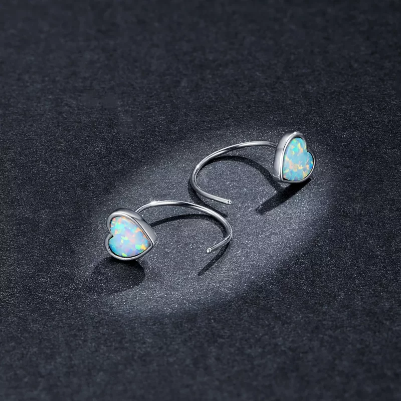 (imagen para) Estos aretes de botón estilo Pandora Aurora Romance - BSE499 - Ver 5