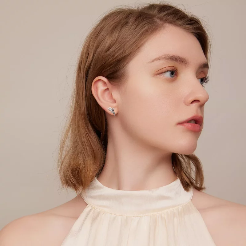 (imagen para) Estos aretes de botón estilo Pandora de Primavera Spirit - BSE046 - Ver 8