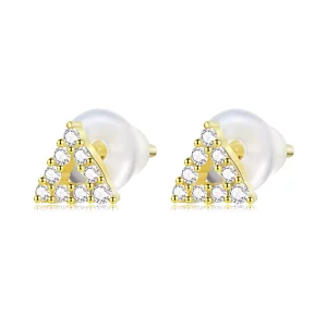 (imagen para) Estos aretes de estilo Pandora con forma de triángulo brillante - SCE1220