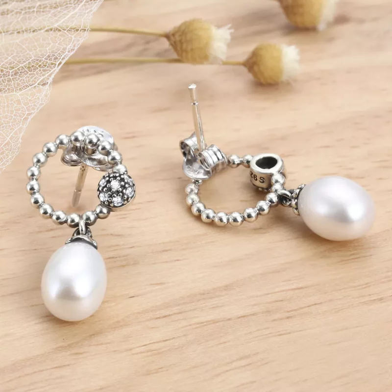 (imagen para) Estos aretes estilo Pandora de temperamento cálido - VSE095 - Ver 4