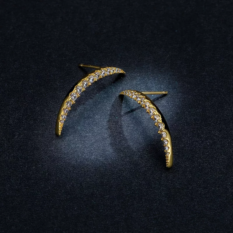(imagen para) Estos Pendientes de Estilo Pandora con Media Luna - BSE314 - Ver 5