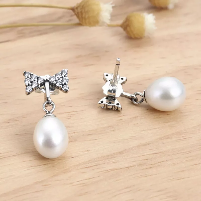 (imagen para) Estos pendientes elegantes de estilo Pandora Style Light Stud - VSE101 - Ver 5