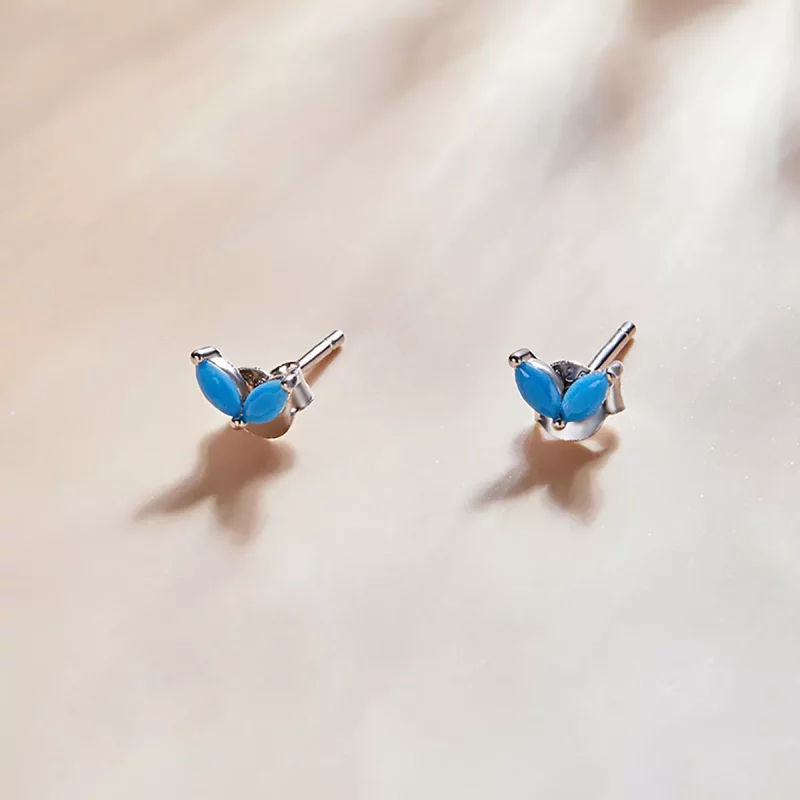 (imagen para) Pandora Style Delicados Pendientes de Mariposa - SCE1240-BU - Ver 2