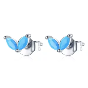 (imagen para) Pandora Style Delicados Pendientes de Mariposa - SCE1240-BU